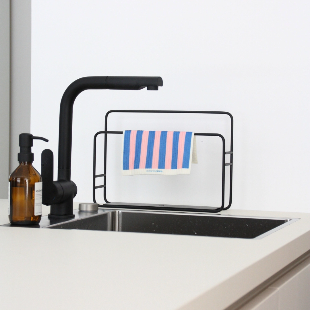 Schwammtuch Streifen blau/rosa