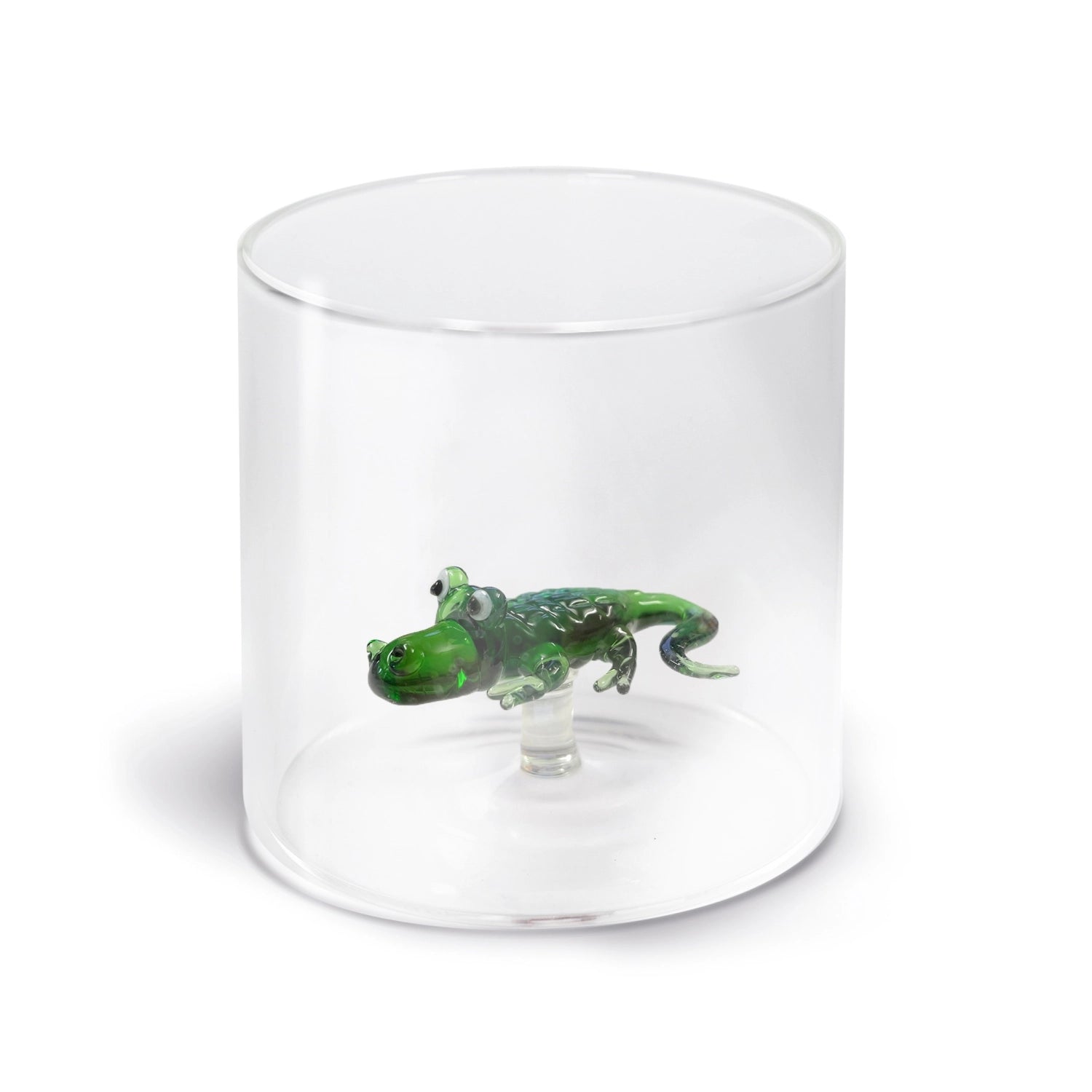 Glas mit Alligator