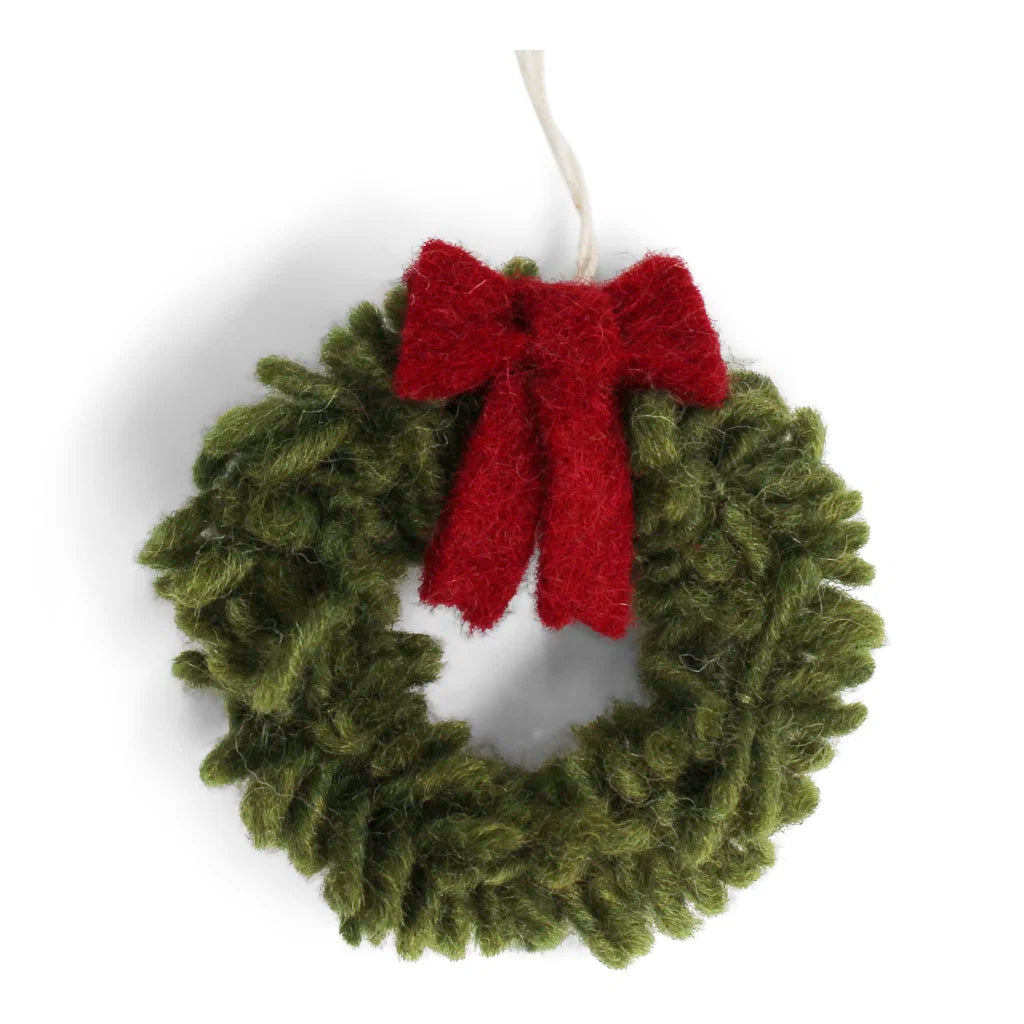 Filzkranz mit Schleife mini