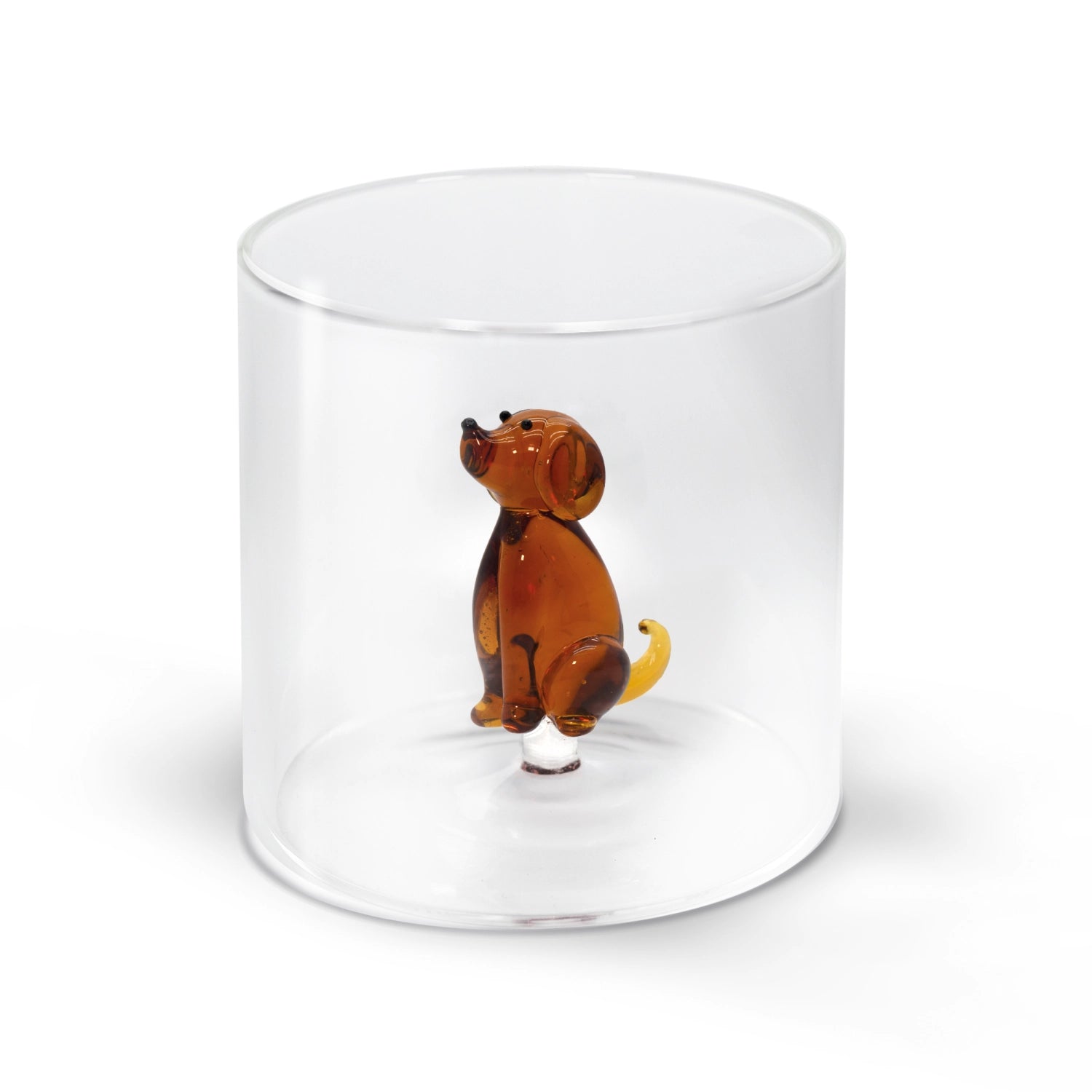 Glas mit Hund