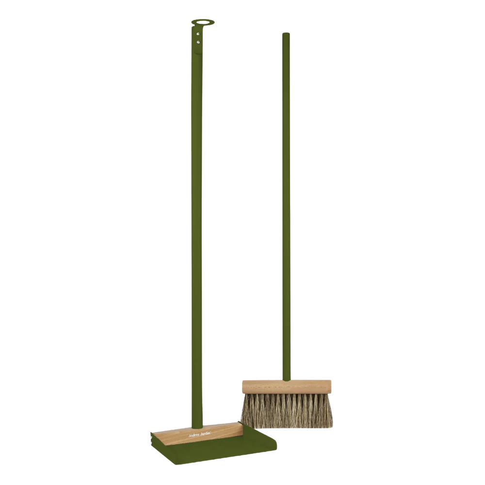 Kehrschaufel mit Besen natur