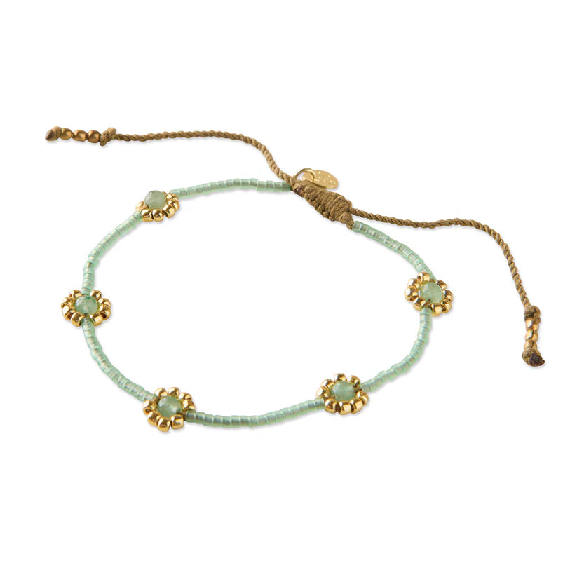 Armband Botanic Citrin grün