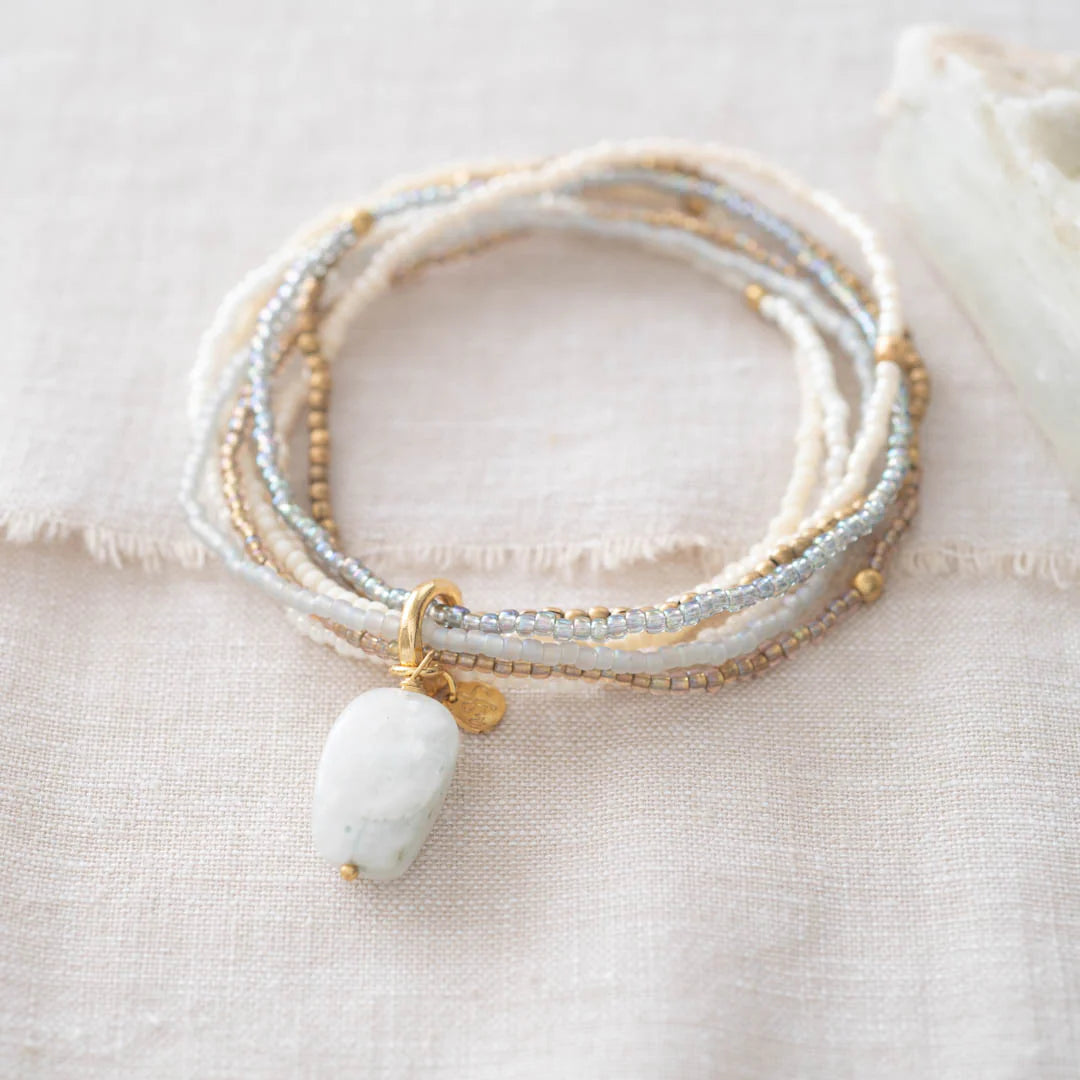 Armband Nirmala Moonstone weiss