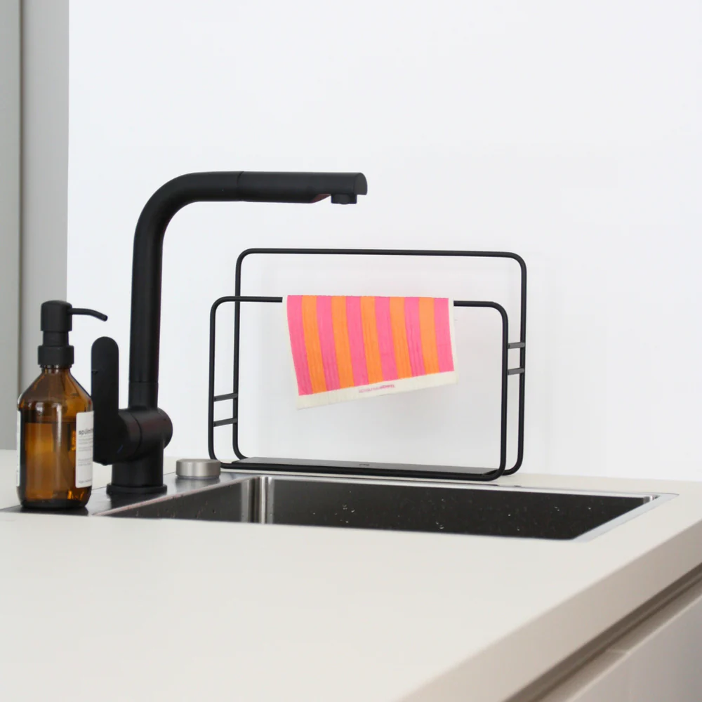 Schwammtuch Streifen pink/orange