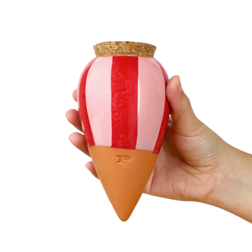 Olla - rot/pink gestreift