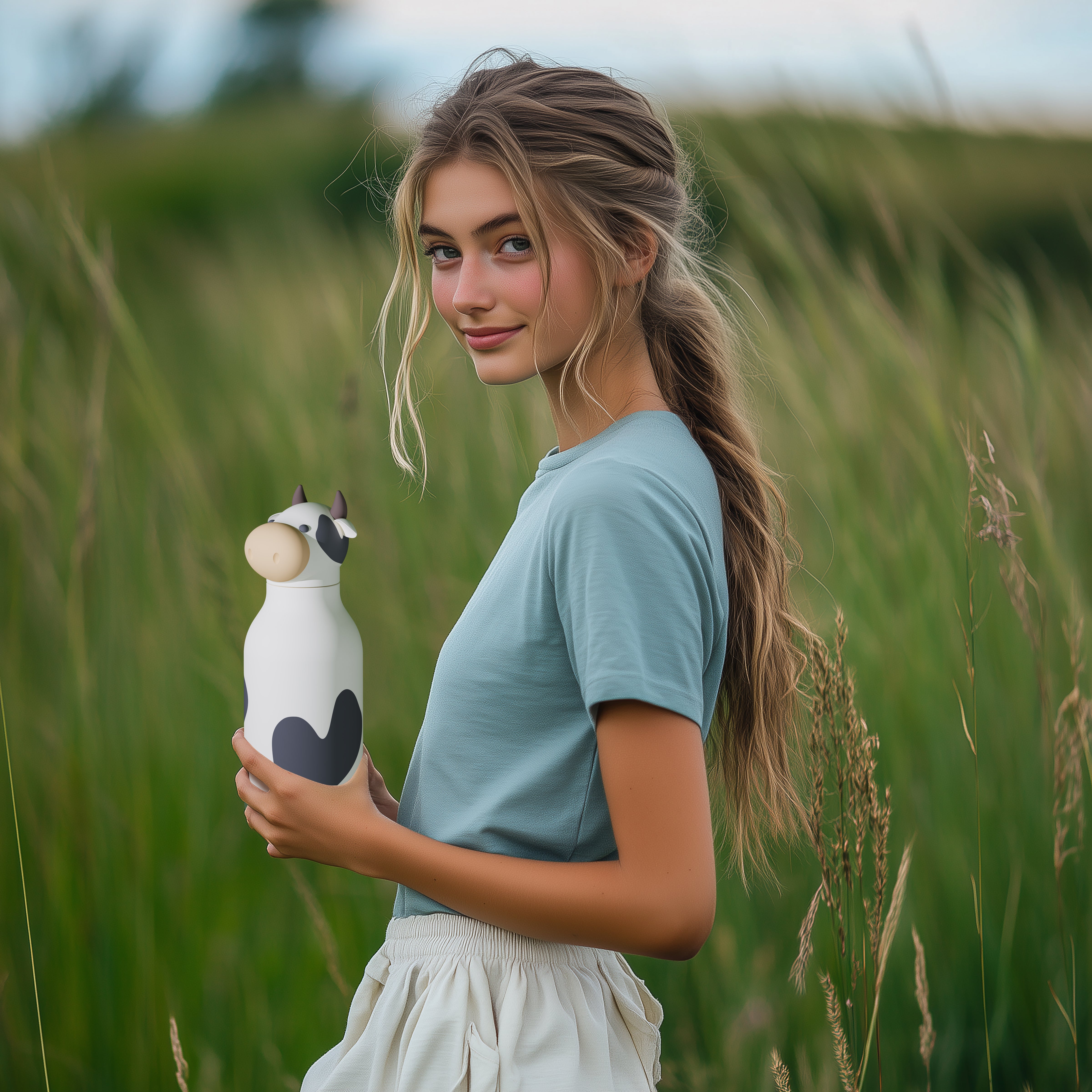 Trinkflasche Bestie Bottle - Kuh