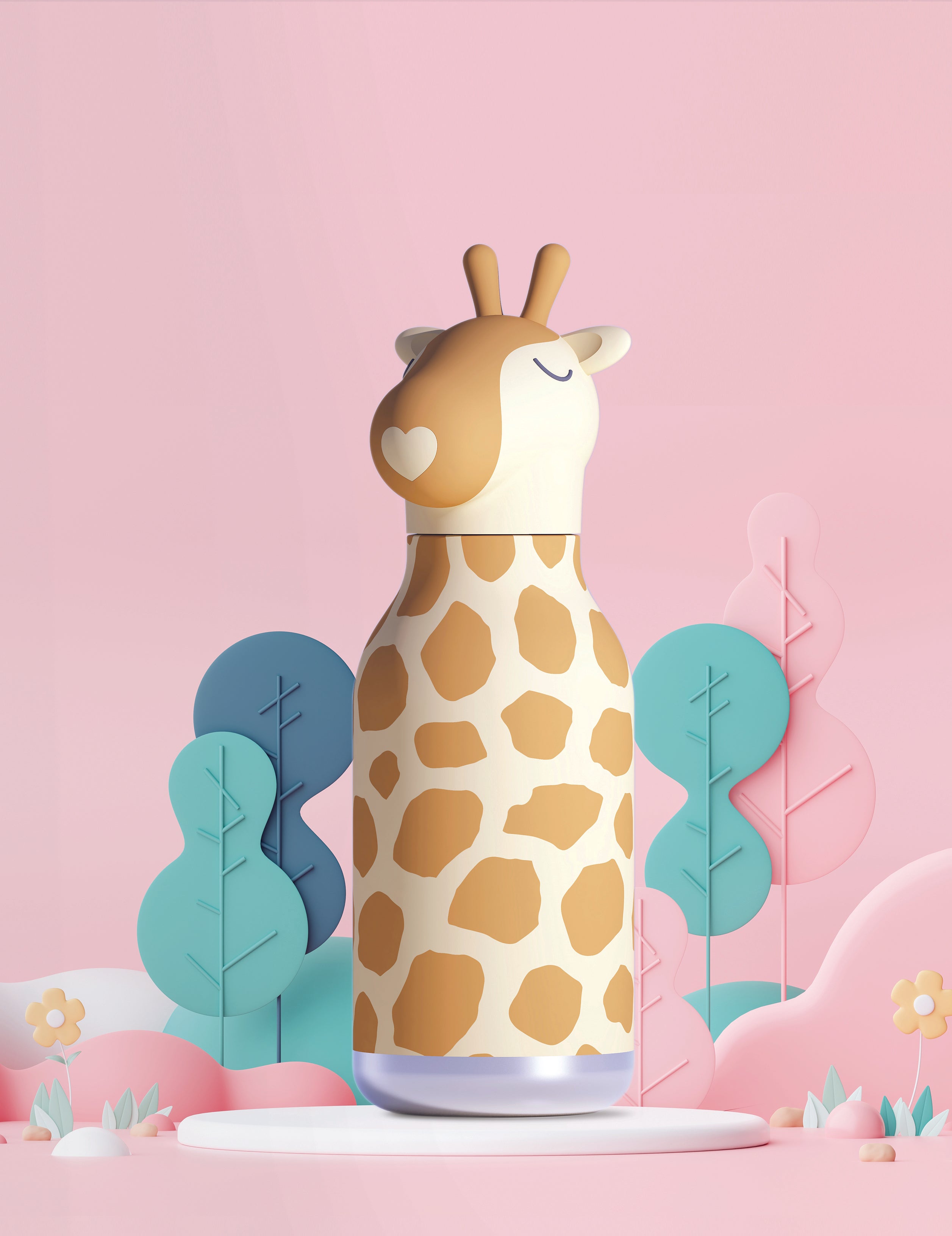 Trinkflasche Bestie Bottle - Giraffe