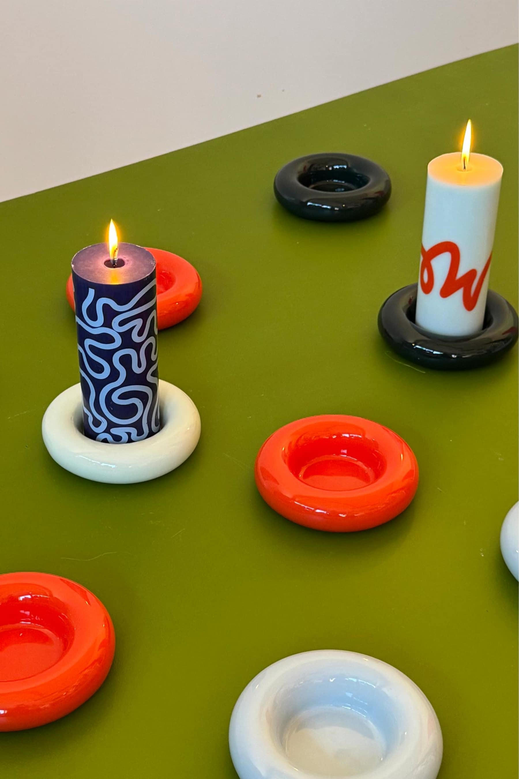 Keramik Kerzenhalter und Schälchen