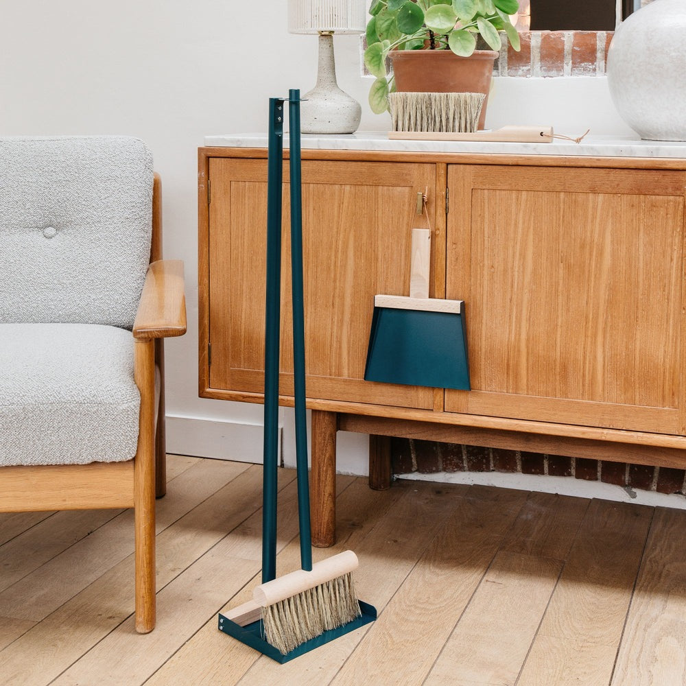 Kehrschaufel mit Besen natur