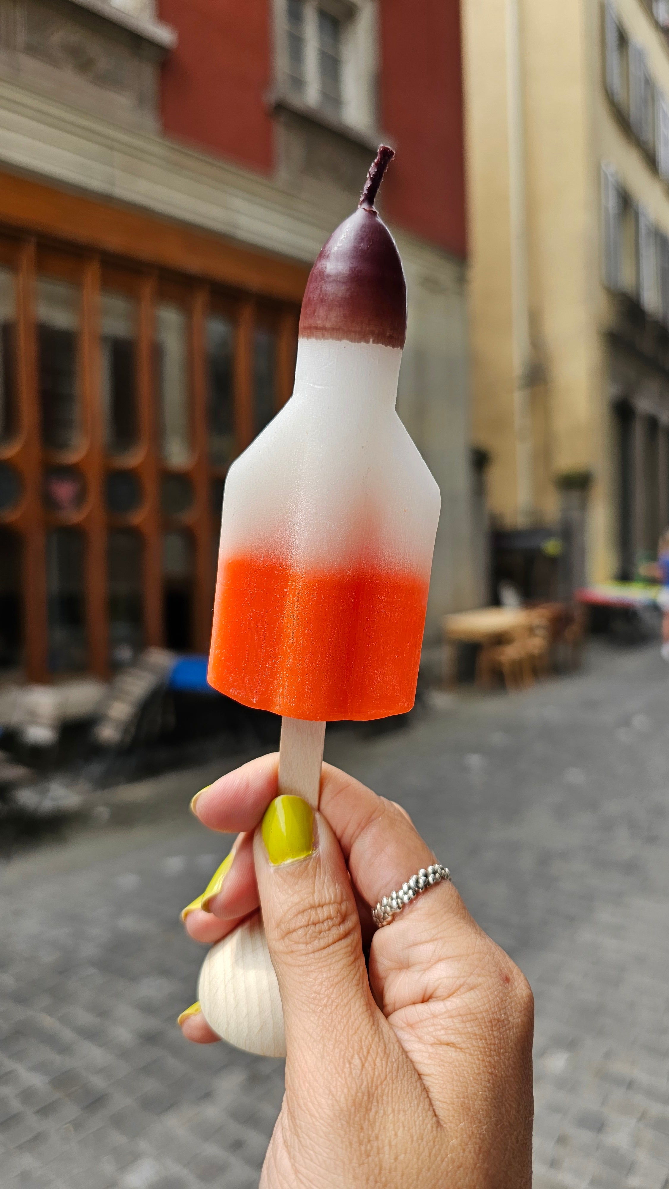 Raketenglace Kerze mit Ständer