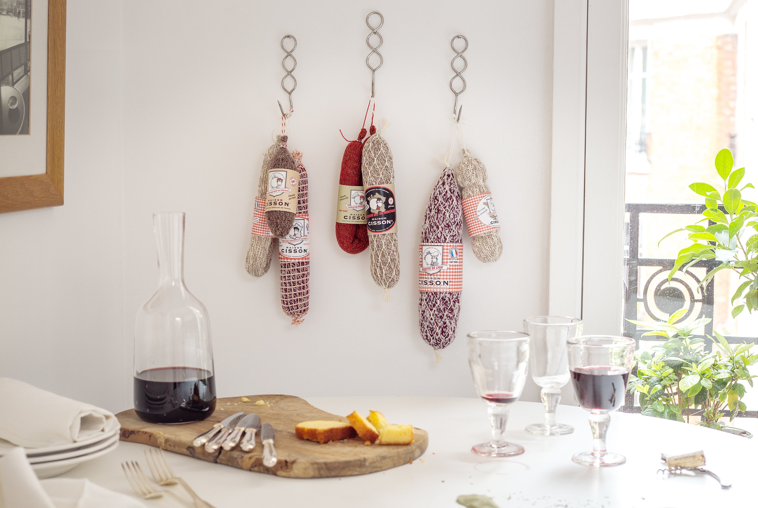 Wurst gestrickt "La rosette de Lyon"