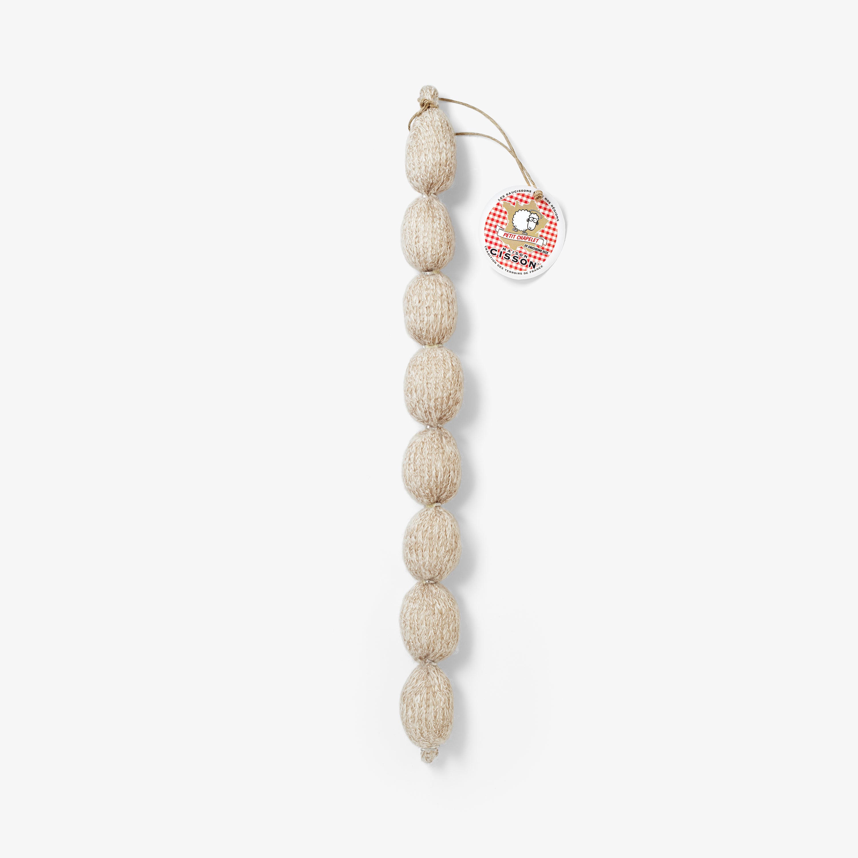 Wurst gestrickt "Le petit chapelet de saucissons secs"