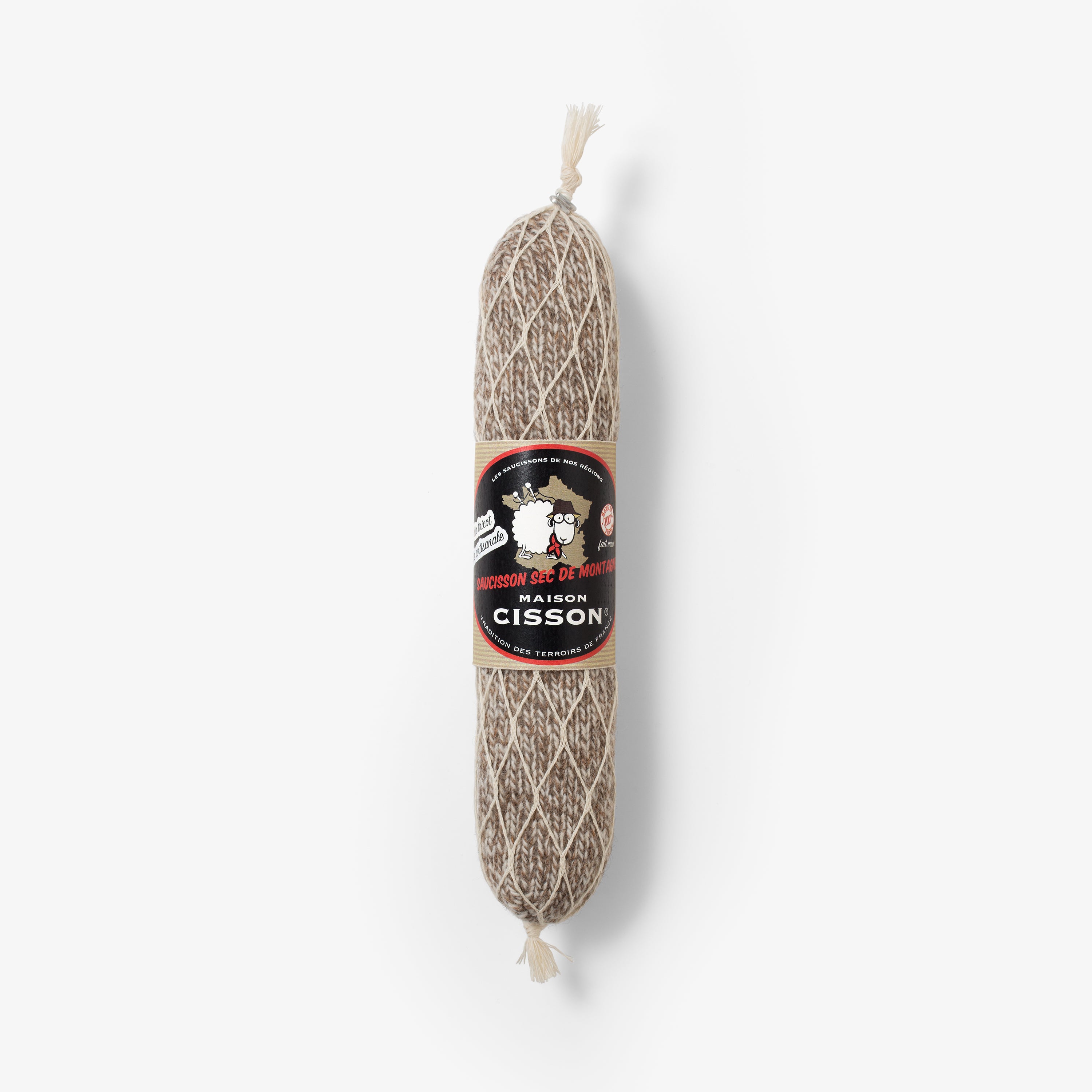 Wurst gestrickt "Le saucisson sec de montagne"