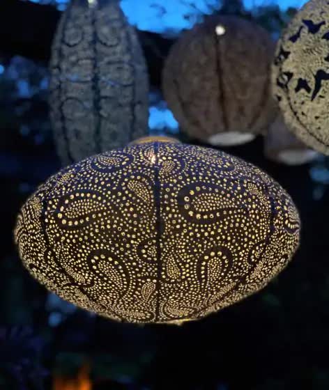 Solar Lampion Paisley oval