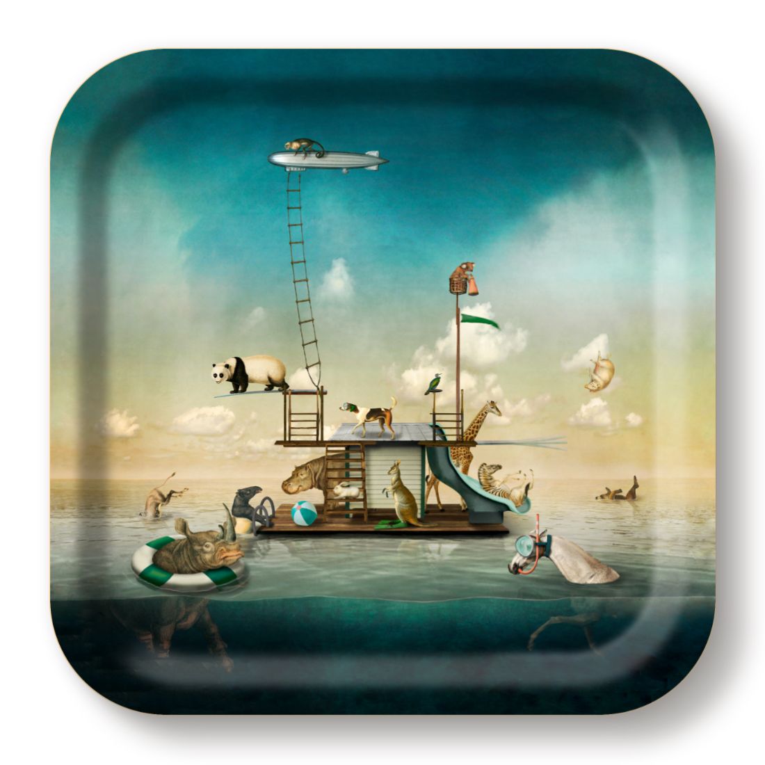 Tablett Spring break 20x20 cm