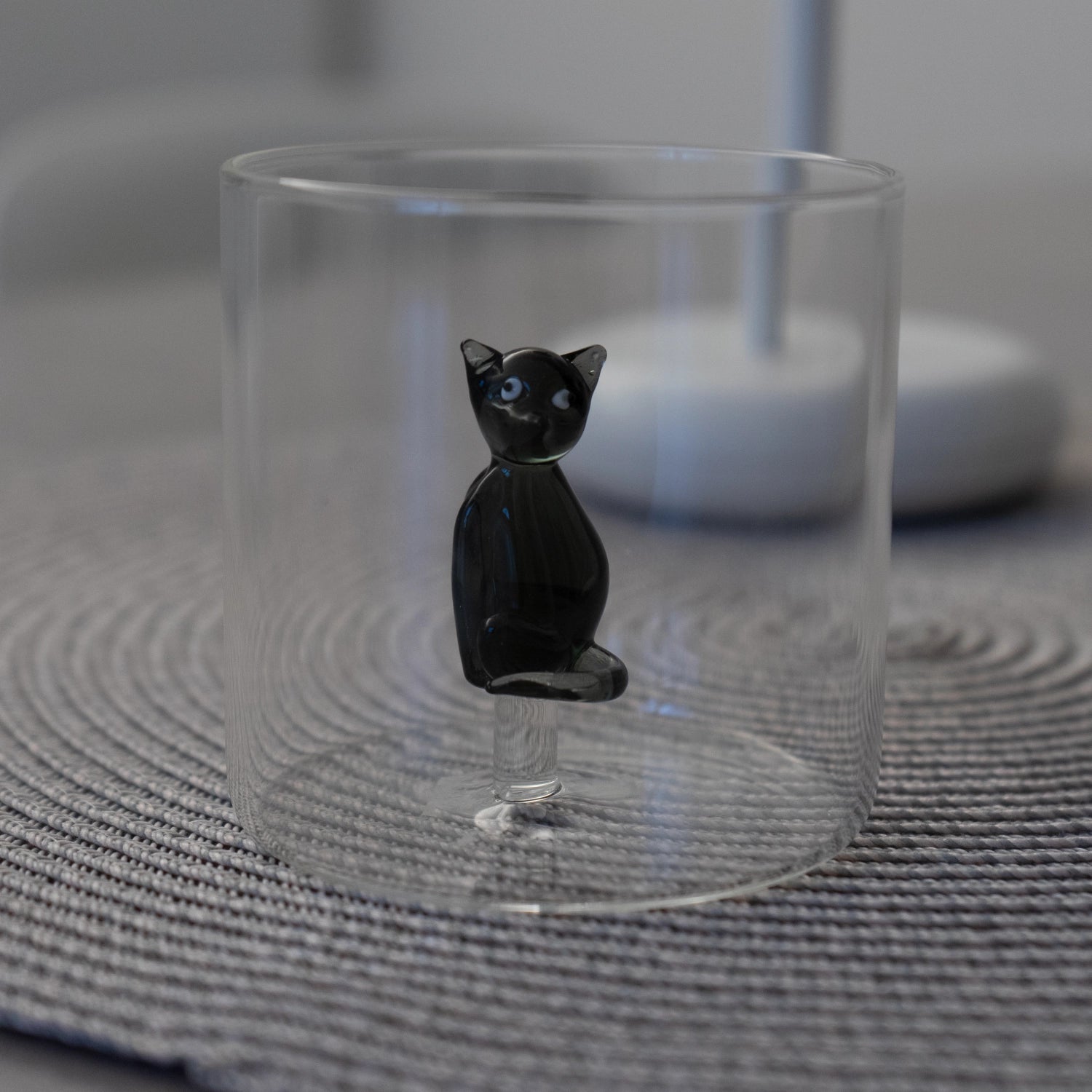 Glas mit Katze