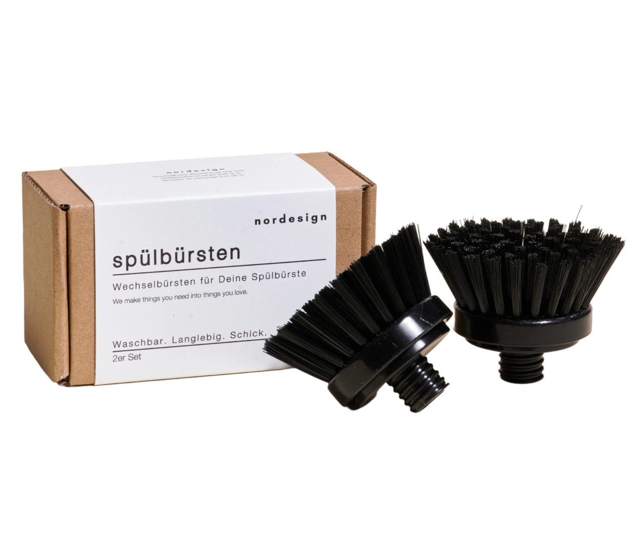 Ersatz Spülbürste schwarz 2er Set