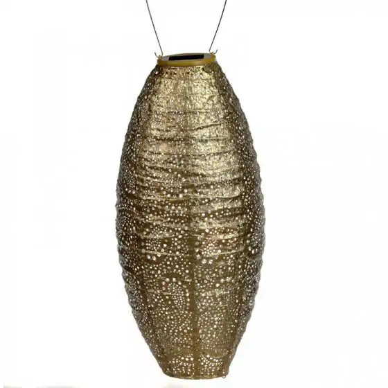 Solar Lampion Paisley lang oval gold
