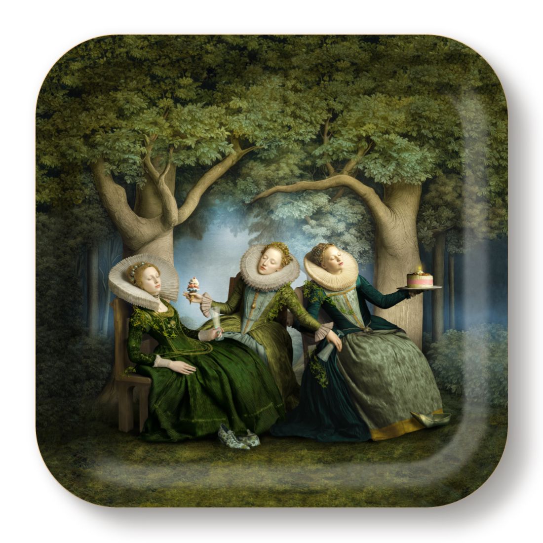 Tablett A slumber party 20x20 cm