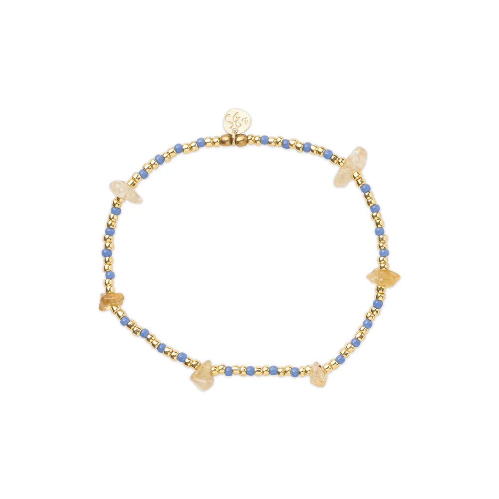 Armband Flashy Citrine blau