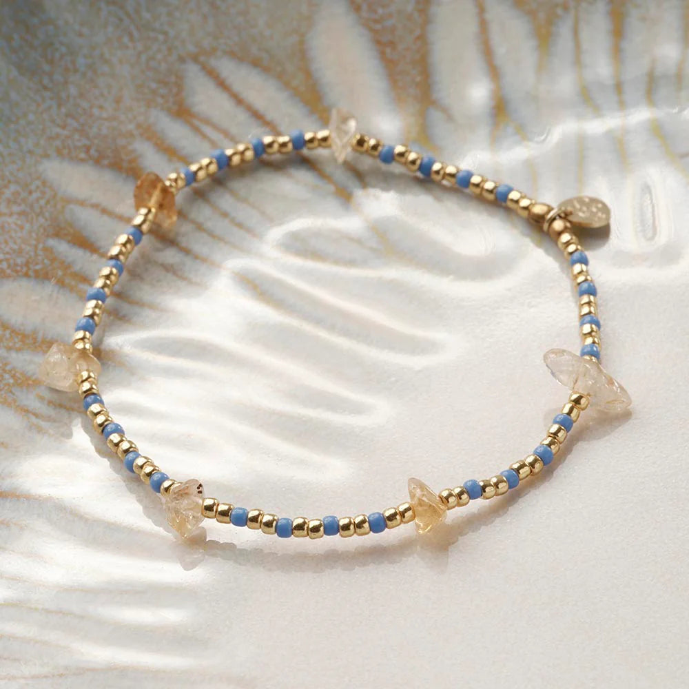 Armband Flashy Citrine blau