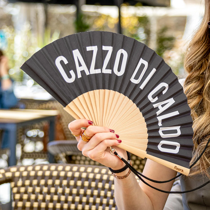 Fächer Cazzo di Caldo schwarz