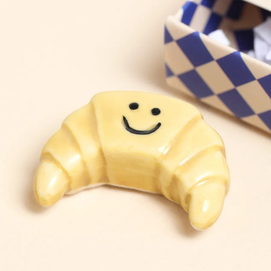 Glücksbringer Keramik Croissant