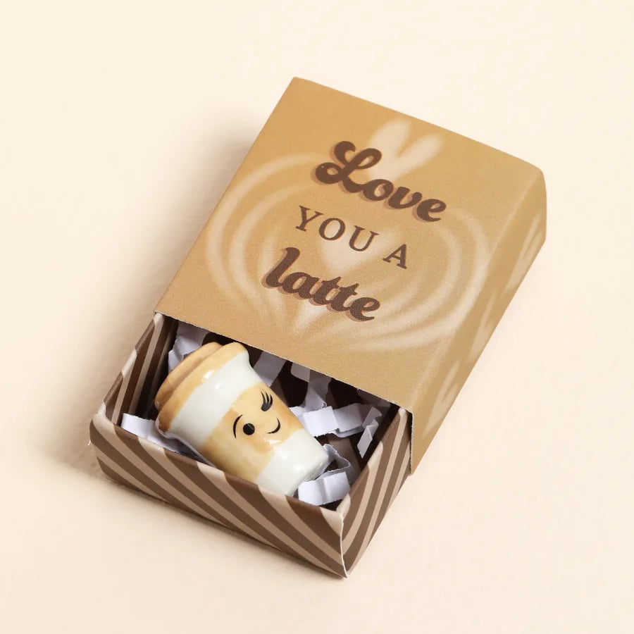 Glücksbringer Keramik Latte Macchiato