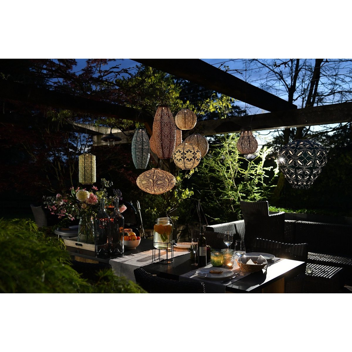 Solar Lampion Mandela Jar kupfer