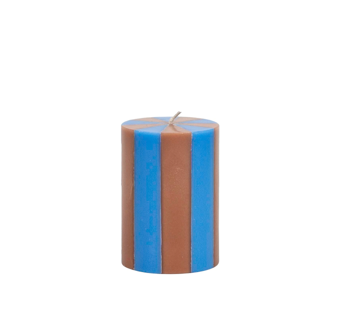 Pillar Candle S ash brown/grey blue
