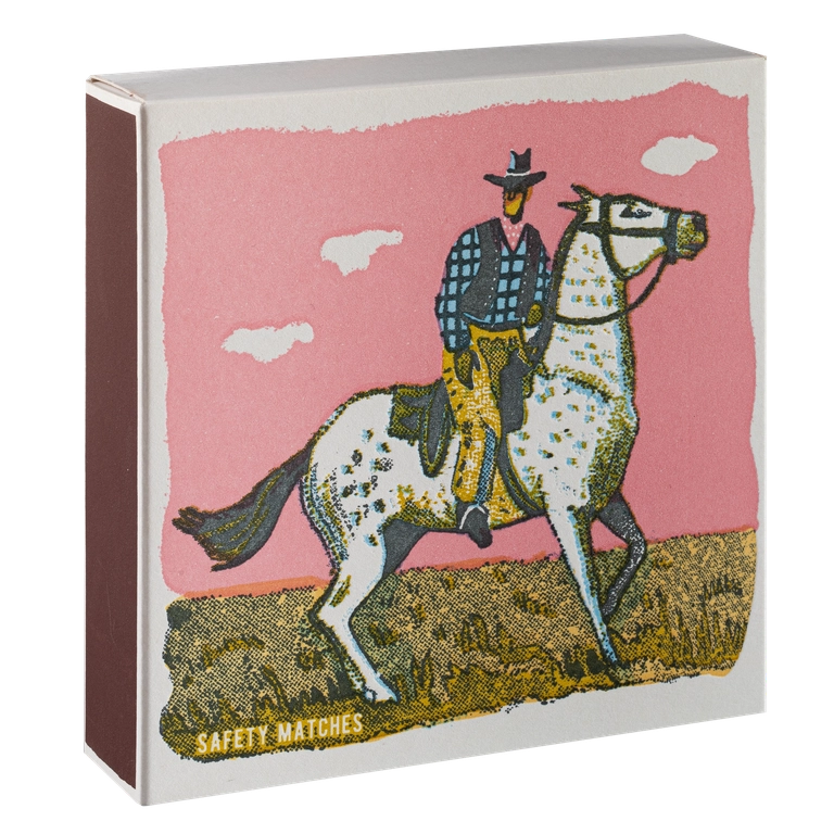 Streichhölzer Rosa Cowboy