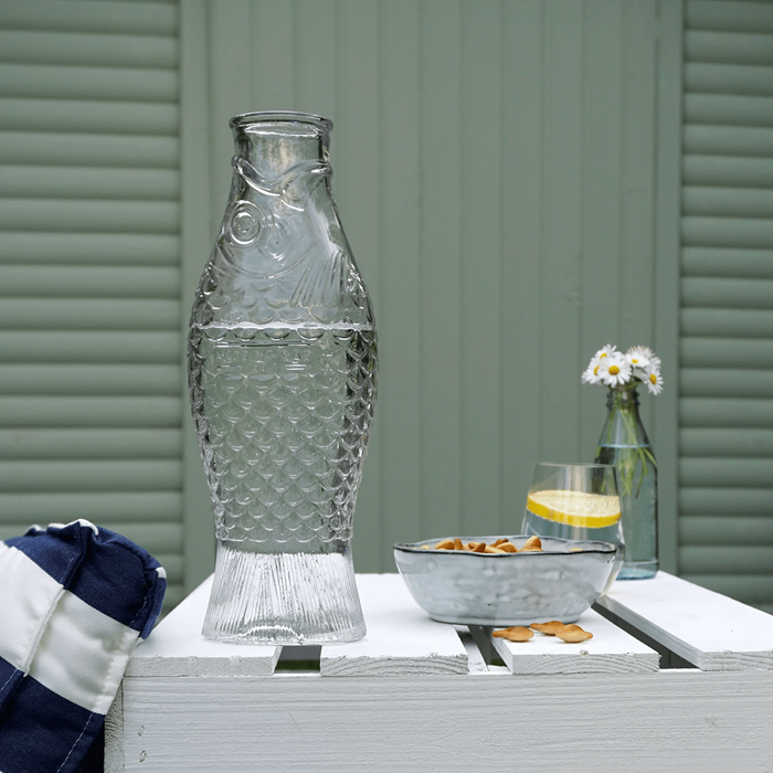 Glas Karaffe Fisch