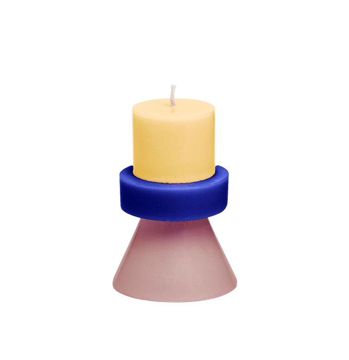 Stack Candle Mini creme/navy/salmon