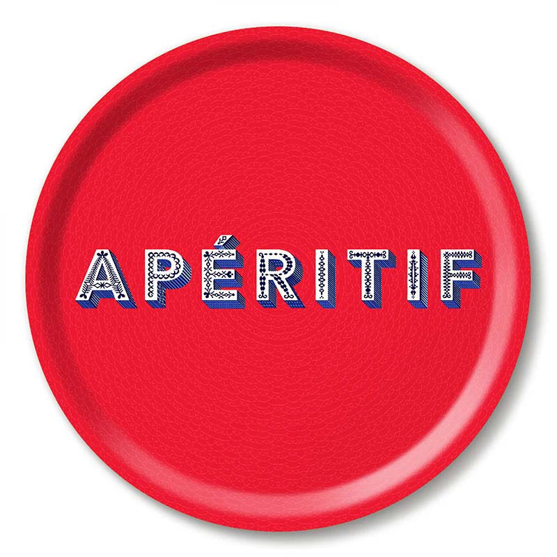 Tablett Apéritif red 31 cm