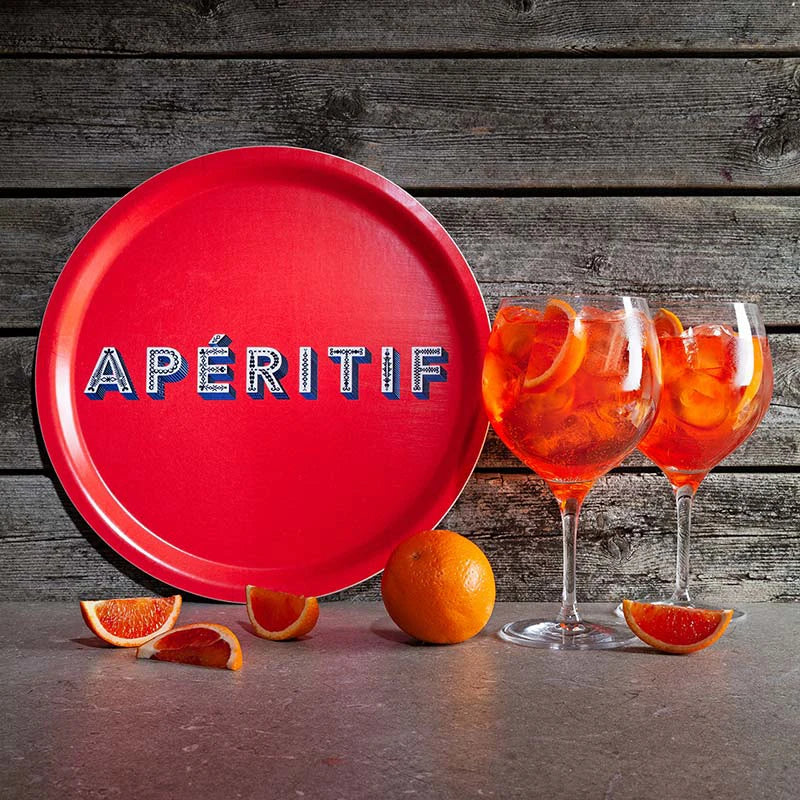 Tablett Apéritif red 31 cm