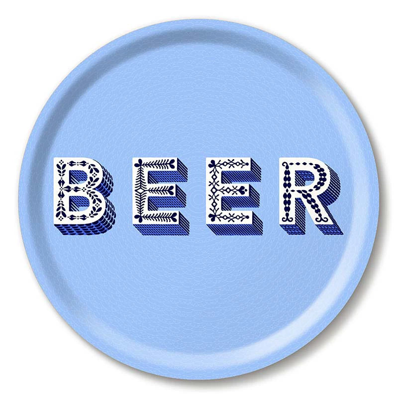 Tablett Beer blue 31 cm