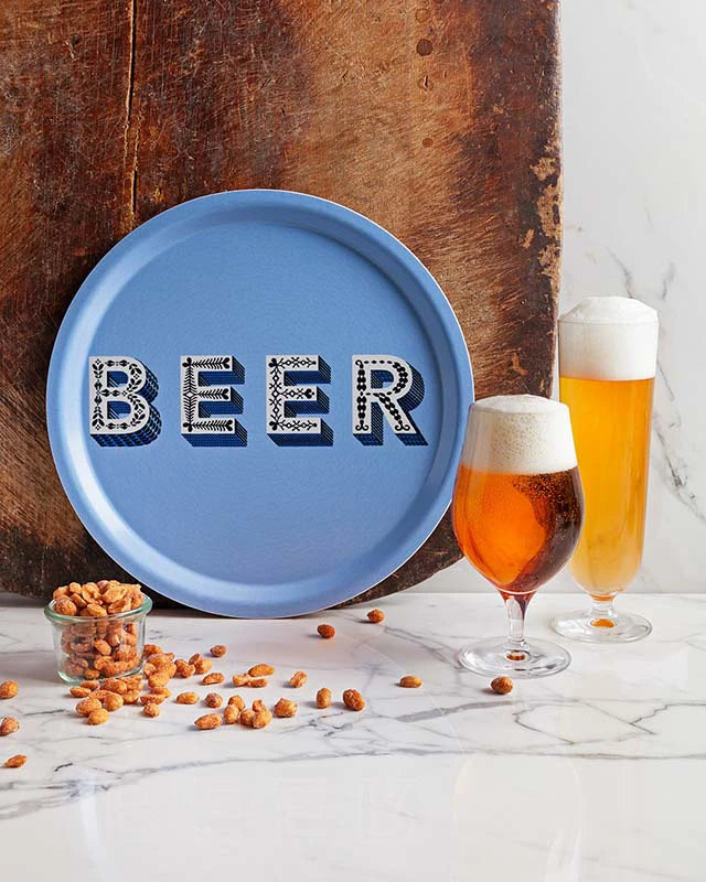 Tablett Beer blue 31 cm