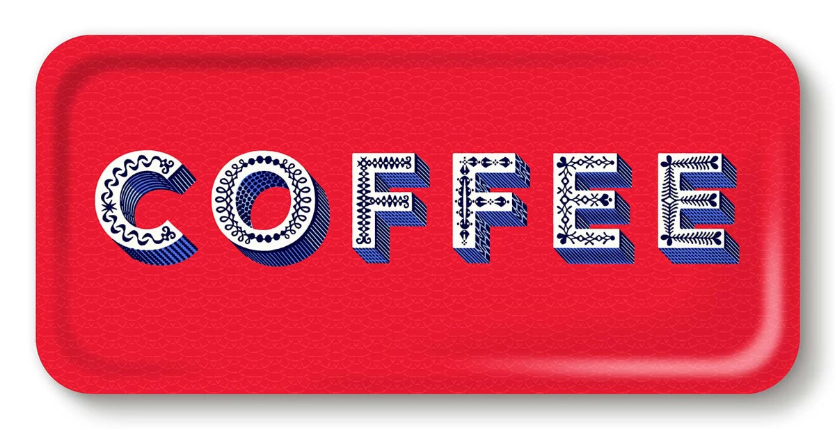 Tablett Coffee red 32x15 cm