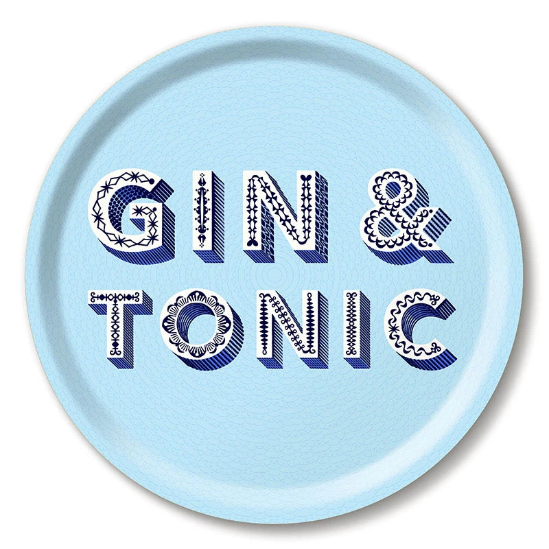 Tablett Gin & Tonic powder blue 31 cm