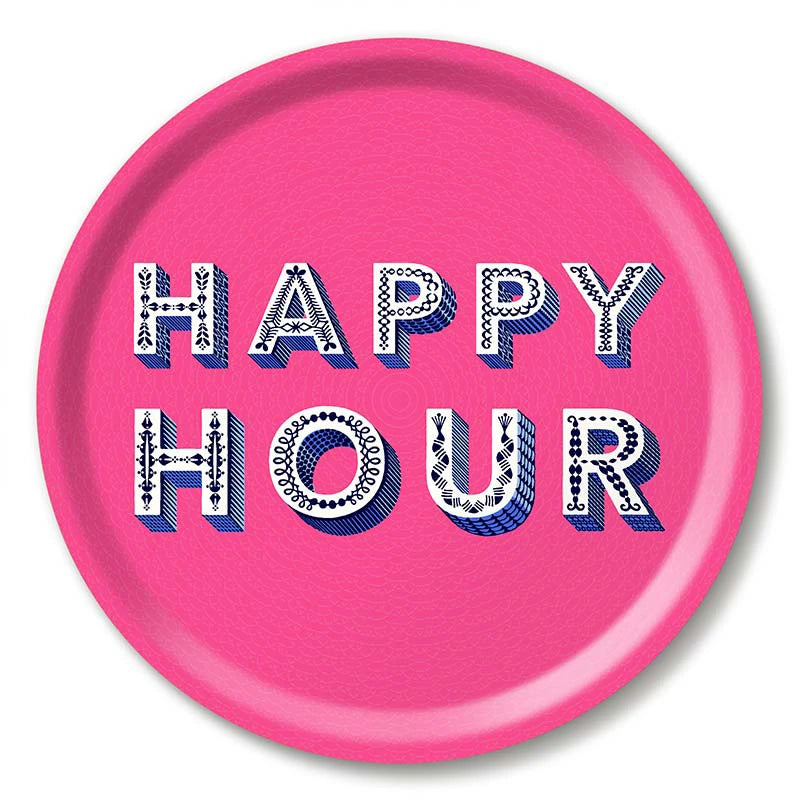 Tablett Happy Hour bright pink 31 cm