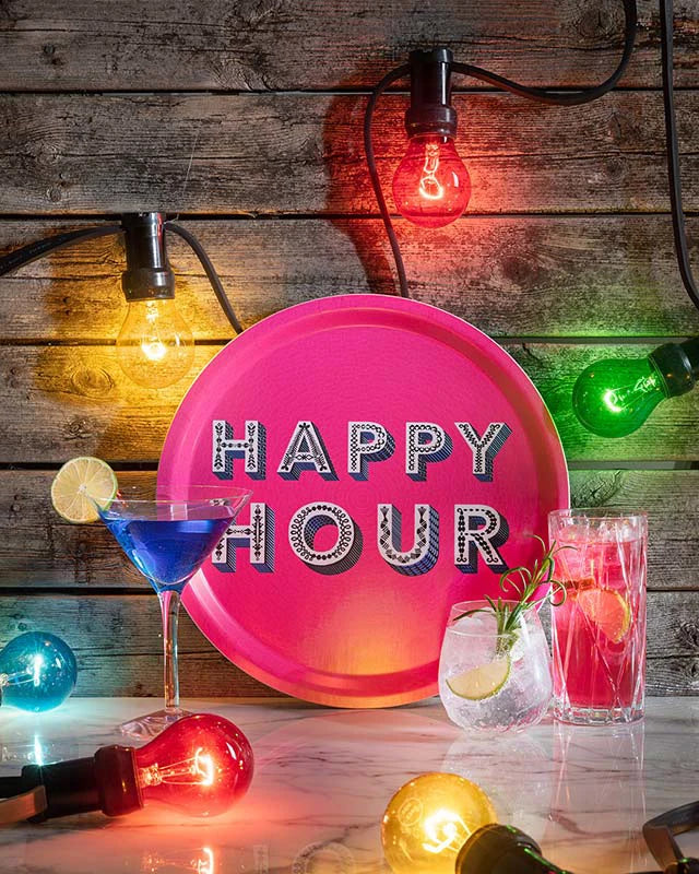 Tablett Happy Hour bright pink 31 cm