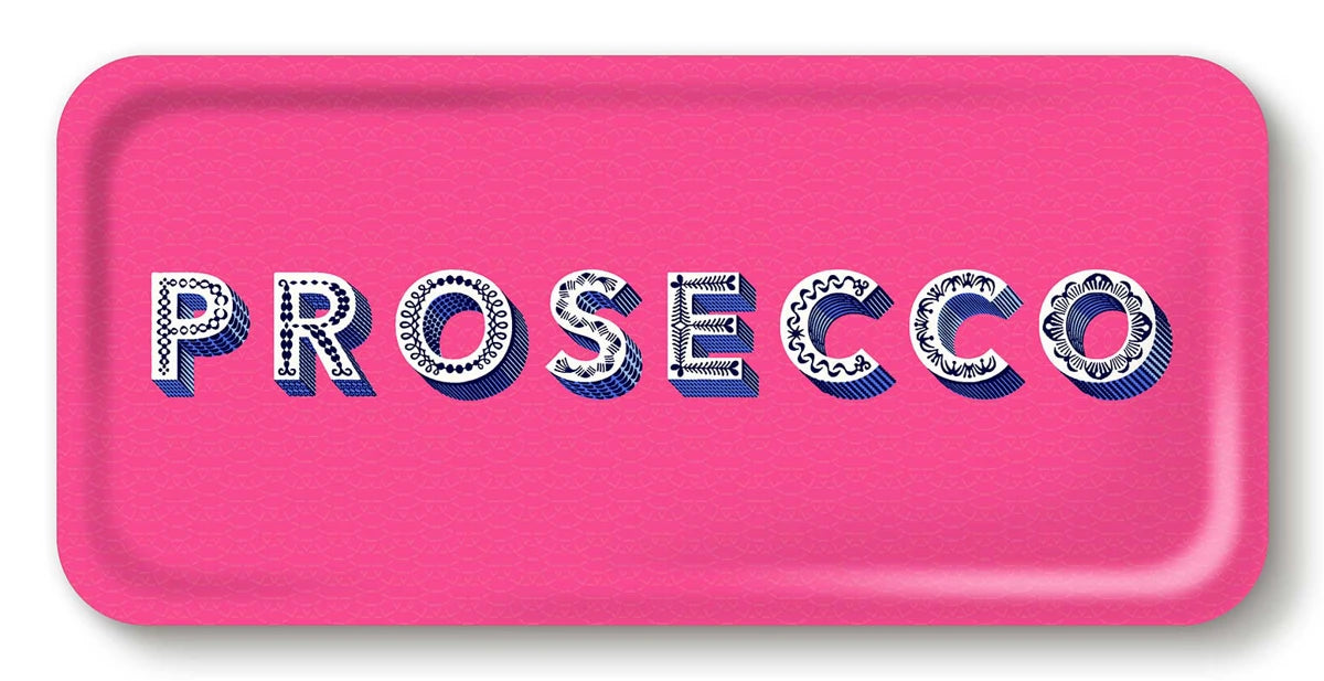 Tablett Prosecco bright pink 32x15 cm