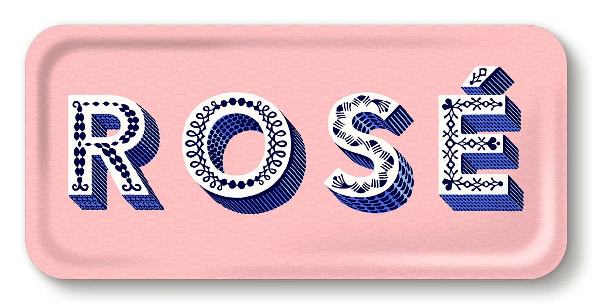 Tablett Rose light pink 32x15 cm