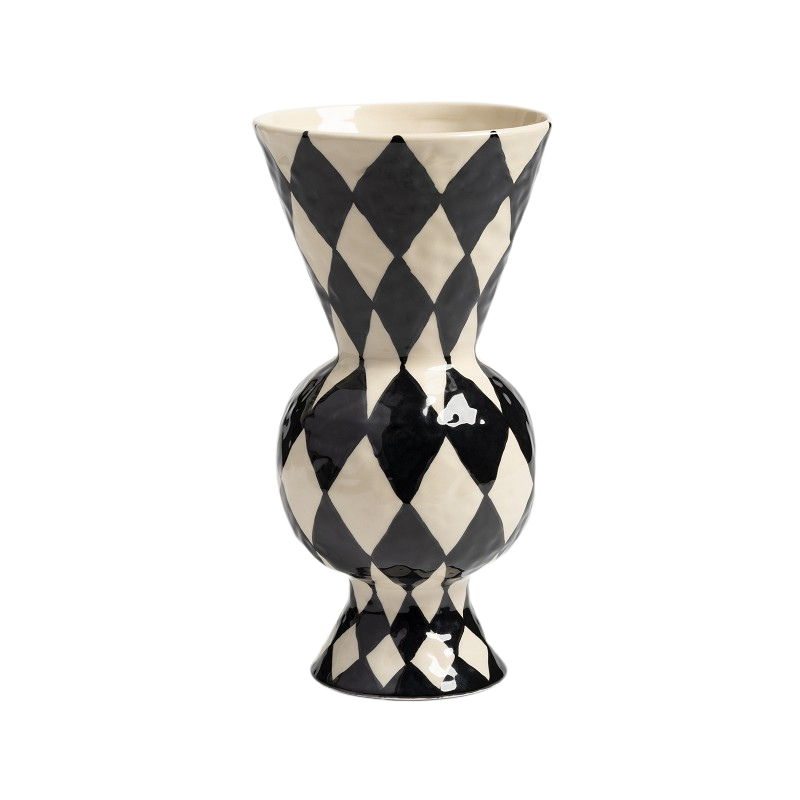 Vase Rhombic schwarz