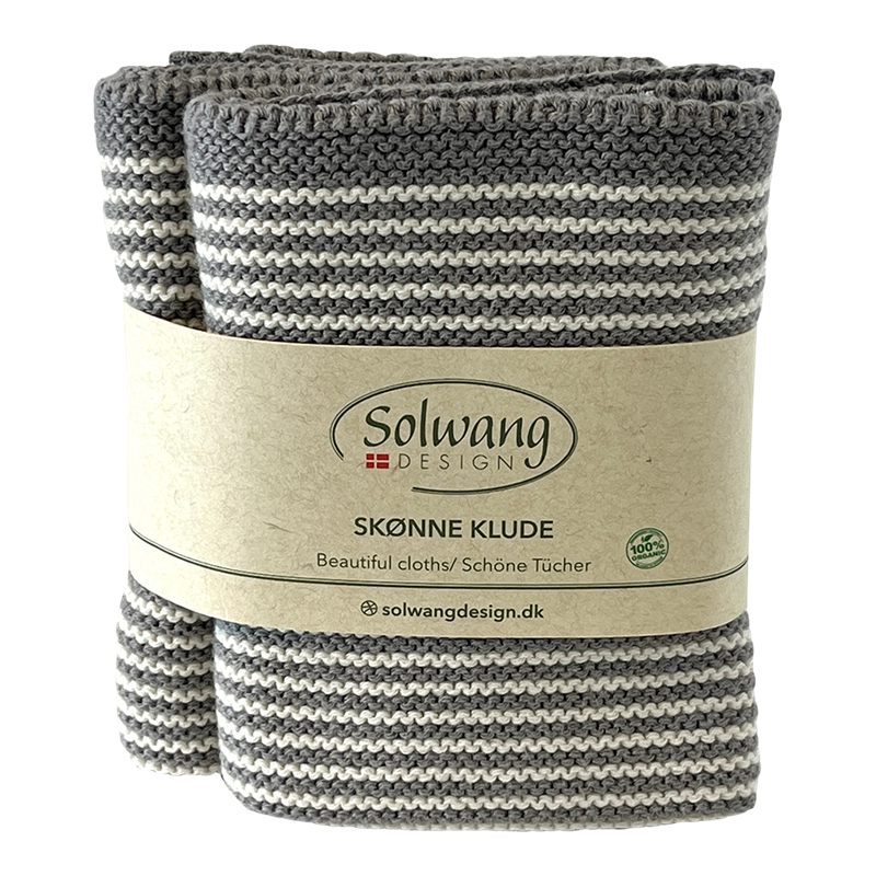 Spüllappen Set grau gestreift