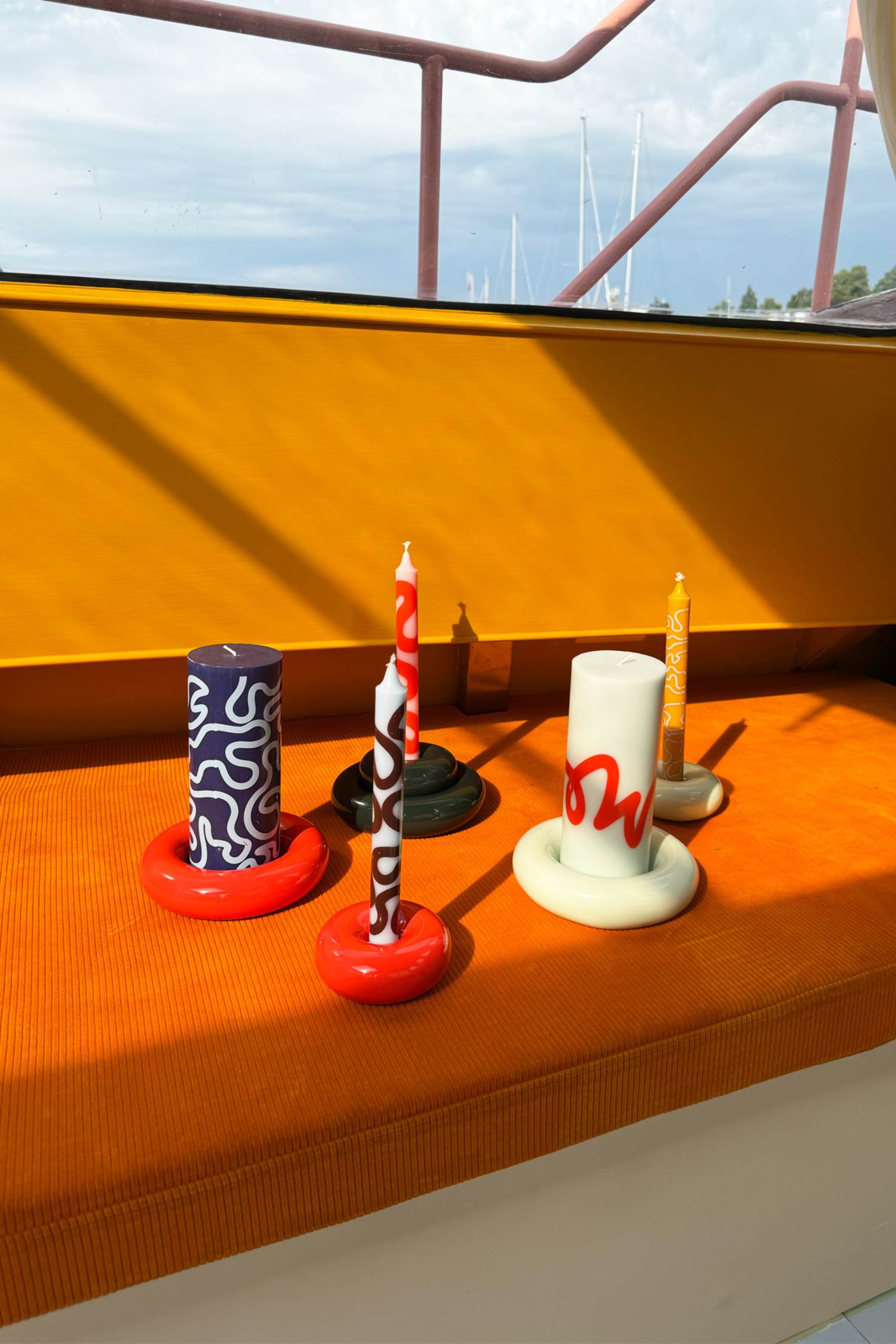 Keramik Kerzenhalter und Schälchen