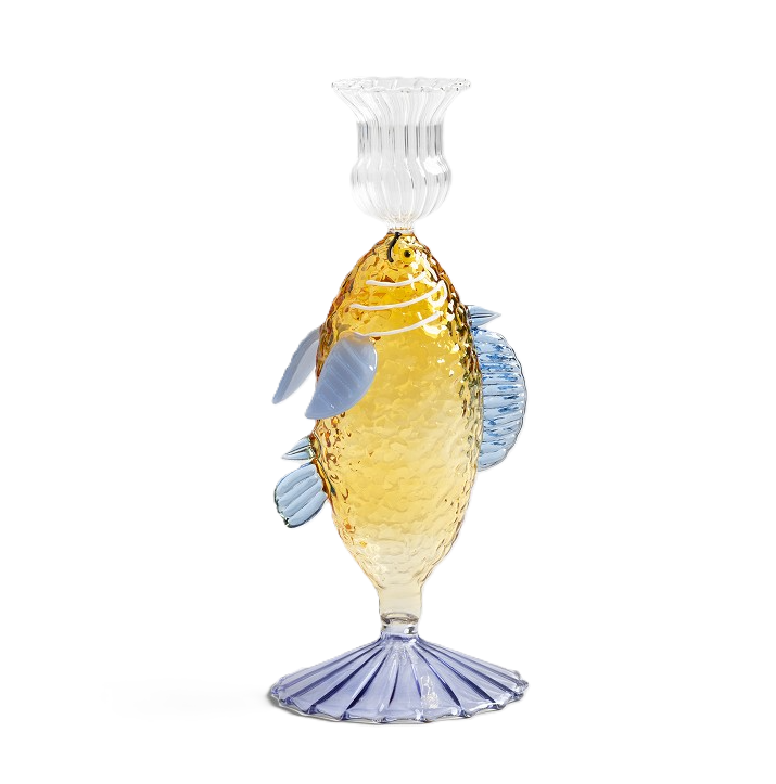 Kerzenständer Fisch Glas