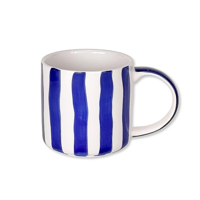 Henkelbecher mit Streifen