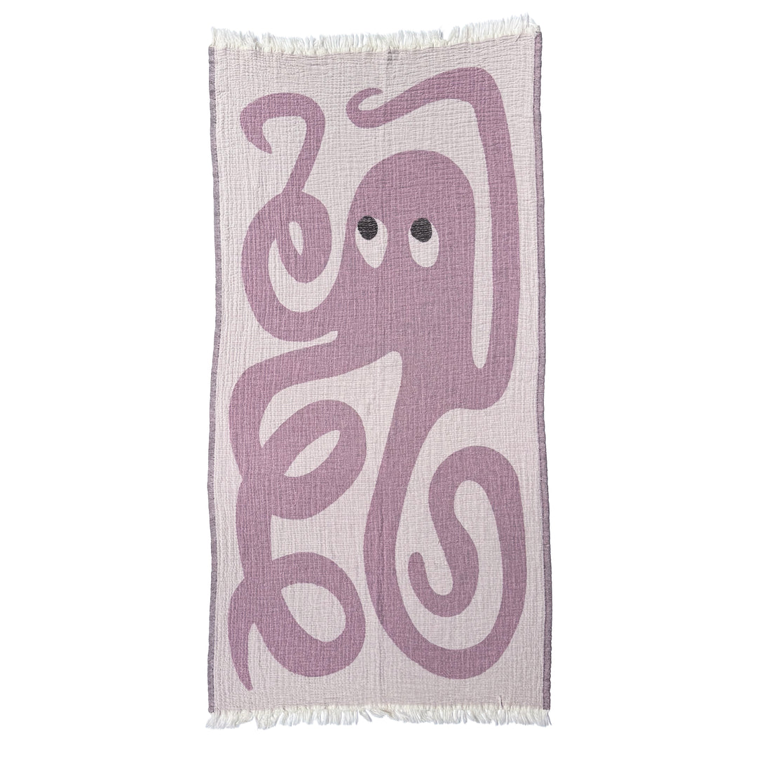 Badetuch Octopus rosa