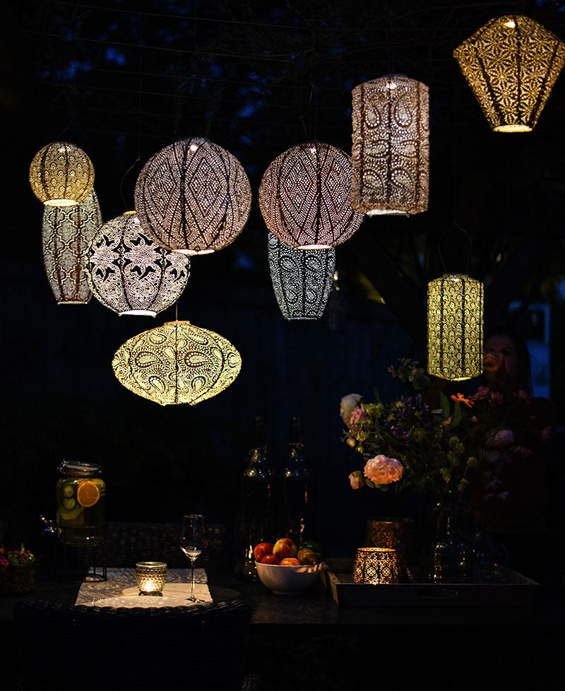 Solar Lampion Fiore rund